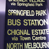Great decor! Very large kakemono (hanging scroll) for a London bus route, from the 80s/90s, in its original condition.