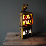 New York feu dont walk americain vintage USA jaune d'origine