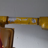 New York feu dont walk americain vintage USA jaune d'origine avec fixations murale