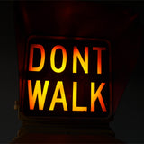 New York feu dont walk americain vintage USA jaune d'origine avec fixations murale