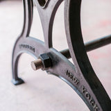 table industrielle plateau chene massif pietement fonte New York