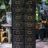ancien grand meuble 30 casiers industriel a clapet strafor 1920