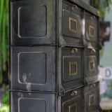 ancien grand meuble 30 casiers industriel a clapet strafor 1920