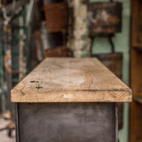 ancien meuble console 15 casiers industriel a clapet Roneo 1950 plateau chene massif