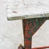 Industrial metal and wood coffee table
