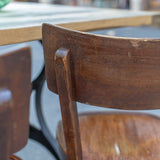 set of 6 antique Baumann bistro chairs