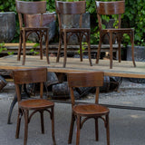 set of 6 antique Baumann bistro chairs