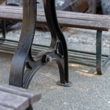 grande table industrielle plateau ancien chene massif pietement fonte