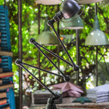 Jielde 5-arm polished graphite industrial workshop lamp