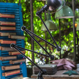 Jielde 5-arm polished graphite industrial workshop lamp