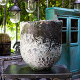 Unique large industrial foundry crucible, ideal planter