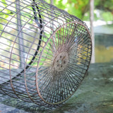 ancien panier en acier pour la recolte des fruits