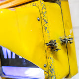 New York feu dont walk americain vintage USA jaune d'origine avec fixations murale