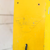New York feu dont walk americain vintage USA jaune d'origine avec fixations murale