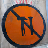 Grande plaque emaillee signalitique usine russe outils