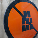 Grande plaque emaillee signalitique usine russe caisses