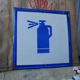 Large enamel sign for a Russian oxygen factory