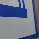 Plaque emaillee signalitique usine russe fumeur