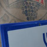 Plaque emaillee signalitique usine russe fumeur