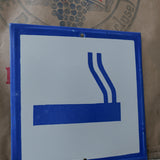 Plaque emaillee signalitique usine russe fumeur