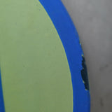 Plaque emaillee signalitique usine russe jaune masque gaz