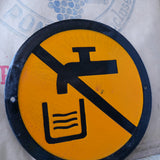 Enamel sign, Russian factory, non-potable water