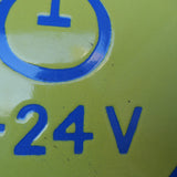 Enamel sign, Russian factory, yellow lightbulb