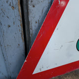 ancien panneau de signalisation Suisse feu tricolore