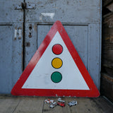 ancien panneau de signalisation Suisse feu tricolore