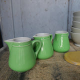 Lot de 3 pots à lait vert