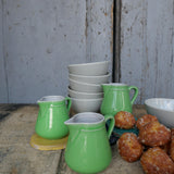 Lot de 3 pots à lait vert