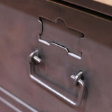 enfilade industrielle 12 compartiments atelier militaire plateau vieux chene massif