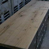 enfilade industrielle 9 compartiments atelier militaire plateau vieux chene massif