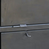 enfilade industrielle 9 compartiments atelier militaire plateau vieux chene massif