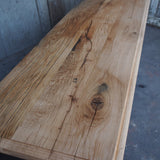 Industrial sideboard with 6 compartments, solid old oak, cast iron casters