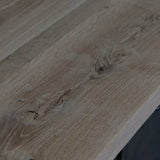 9-compartment industrial sideboard, military workshop style, solid old oak top