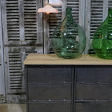 9-compartment industrial sideboard, military workshop style, solid old oak top