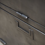 enfilade industrielle 9 compartiments atelier militaire plateau vieux chene massif