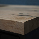 enfilade industrielle 9 compartiments atelier militaire plateau vieux chene massif