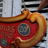 ancienne enseigne tarif de manege