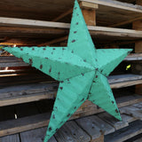 green zinc Amish barn star, 60 cm model