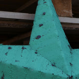 green zinc Amish barn star, 60 cm model
