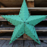 green zinc Amish barn star, 60 cm model