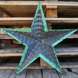 green zinc Amish barn star, 60 cm model