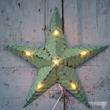 large green zinc Amish illuminated barn star 80