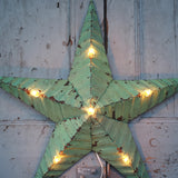 large green zinc Amish illuminated barn star 80