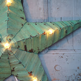 large green zinc Amish illuminated barn star 80