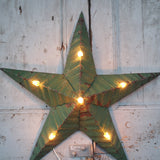 large green zinc Amish illuminated barn star 80