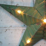 large green zinc Amish illuminated barn star 80
