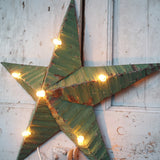 large green zinc Amish illuminated barn star 80